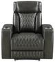 ACME Furniture Taddeo Dark Gray Power Recliner with Power Headrest-2