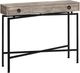 Monarch Specialties Inc. Taupe Reclaimed Wood 42"L Console Table with Black Metal Base -0