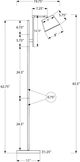 Monarch Specialties Inc. Black Metal Floor Lamp-1