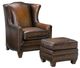 King Hickory Customizable Athens Leather Ottoman-1