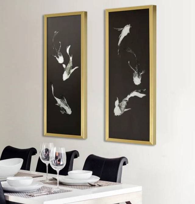 Stylecraft 2-Piece Black/Gold/Gray Wall Art Set-3