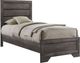 Elements International Nathan Gray Oak 3 Piece Twin Bedroom Collection-2