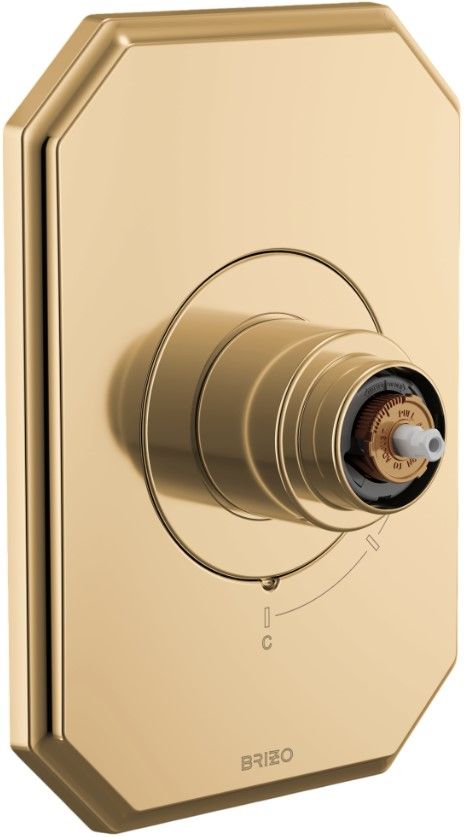 Brizo Beauclere® Brilliance® Polished Gold Pressure Balance Valve Only Trim - Less Handle-0