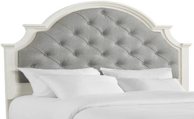 Elements International Eastwood Youth White Queen Upholstered Panel Bed -1