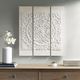 Olliix by Madison Park White Set of 3 White Mandala 3D Embellished Canvas Set-1
