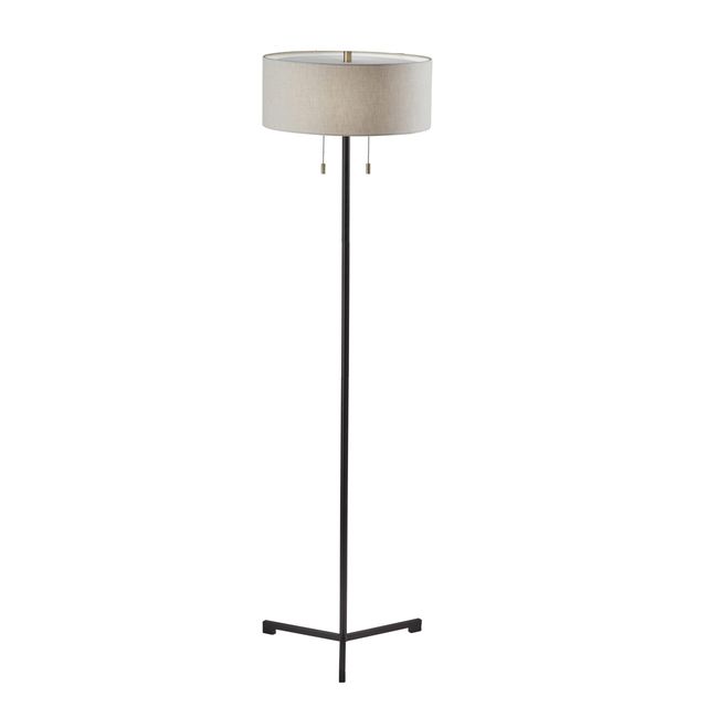 Adesso® Wesley Black Floor Lamp-0