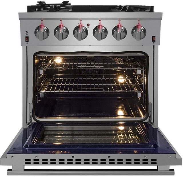 FORNO® Massimo Series 30" Stainless Steel Freestanding Pro Style Gas Range-1