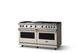 Viking® 5 Series 60" Pure White Pro Style Gas (NG) Range with Polished Chrome Trim-2