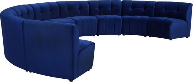 Meridian Furniture Limitless 9-Piece Navy Velvet Modular Sectional-2