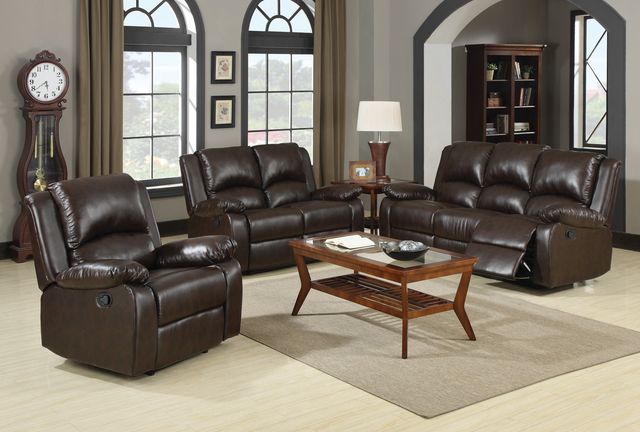 Coaster® Boston Dual-grain Brown Reclining Sofa-2