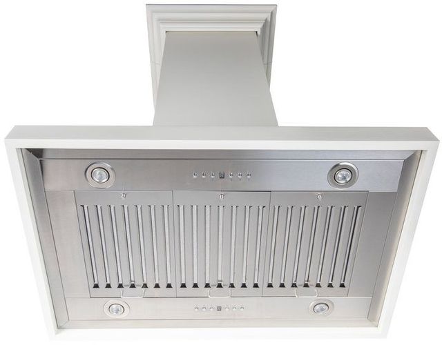 ZLINE Designer Series 36" Cottage White Island Mount Range Hood-2