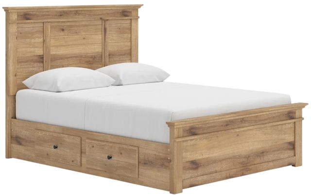Signature Design by Ashley® Makidern Tan Queen Panel Bed with 4-Drawer Storage-0