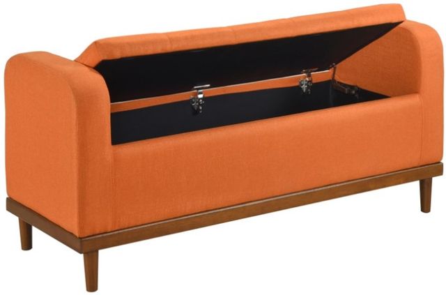 Homelegance® Brigitte Orange Lift Top Storage Bench-4