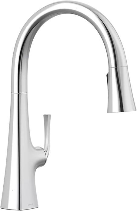 KOHLER® Graze® Polished Chrome Kitchen Sink Faucet with 3-Function Sprayhead-0