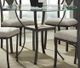 Bernards Diamond Glass Top Table with Brown Metal Base-0