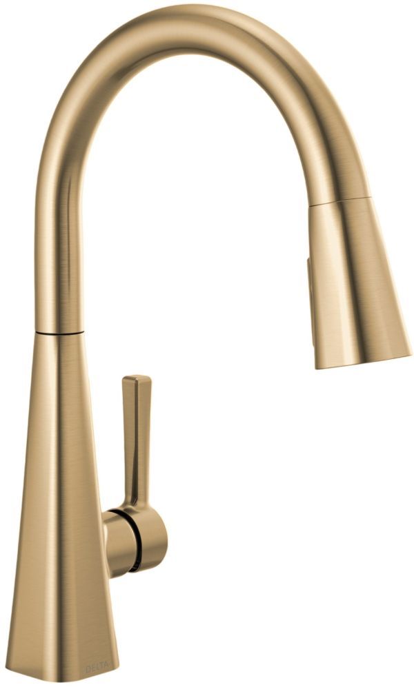 Delta Lenta® Champagne Bronze Single Handle Kitchen Faucet-0