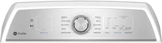 GE Profile™ White Top Load Washer & Gas Dryer Laundry Pair-4