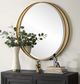 Uttermost® Rhodes Metallic Gold Round Mirror-1