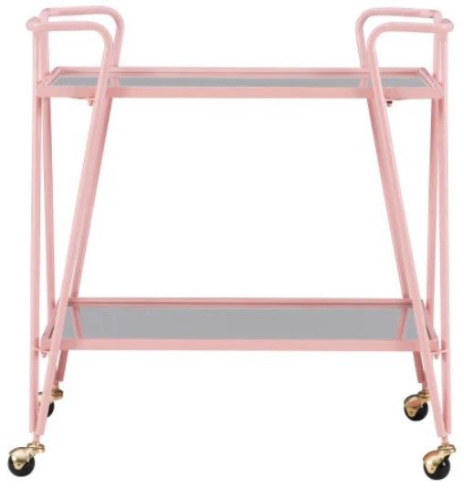 Linon Ellie Pink Bar Cart-1