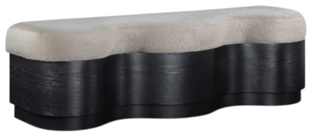 Meridian Furniture Savoy Beige/Black Upholstered Bench-0