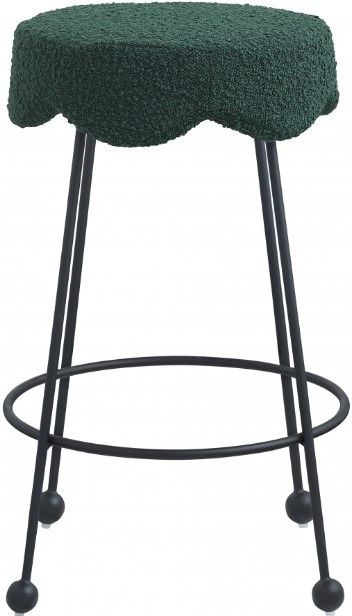 Meridian Furniture Fleur Green/Matte Black Counter Stool-1