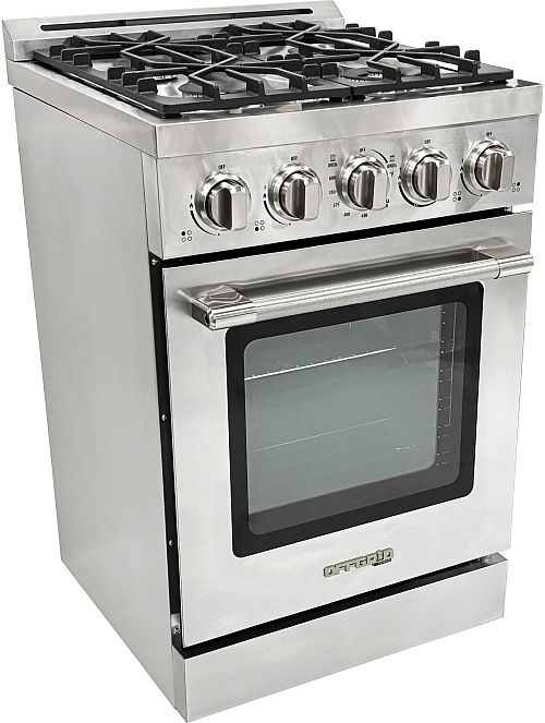 Unique® Appliances Classic Retro 24" Stainless Steel Slide-In Propane Gas Range-2