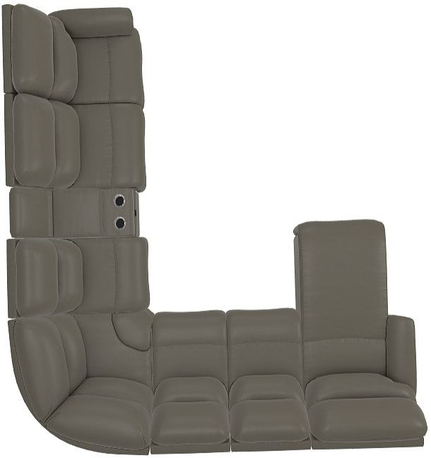 La-Z-Boy® Trouper 7-Piece Tar Reclining Sectional-3