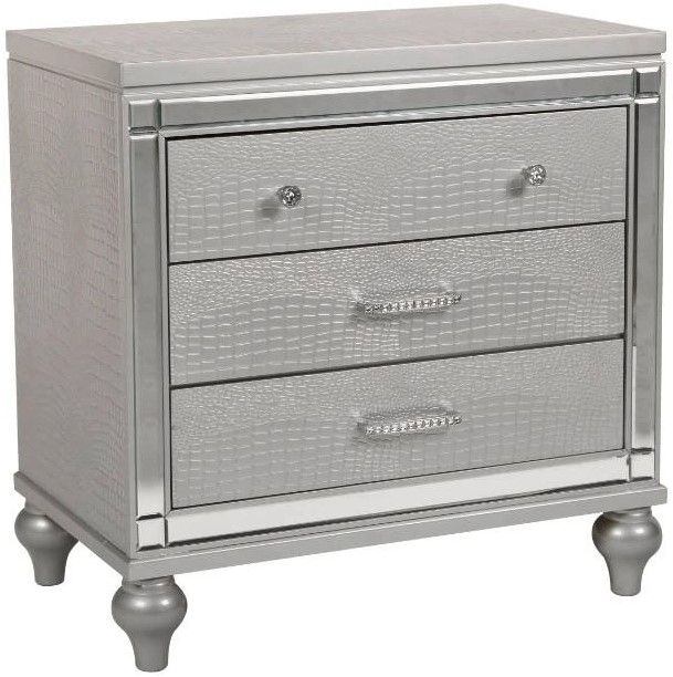 New Classic® Home Furnishings Valentino Silver Nightstand-0