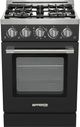 Unique® Appliances Classic Retro 24" Matte Black Slide-In Propane Gas Range-0
