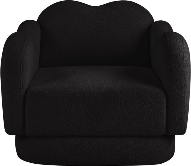 Meridian Furniture Bloom Black Teddy Fabric Accent Chair-1
