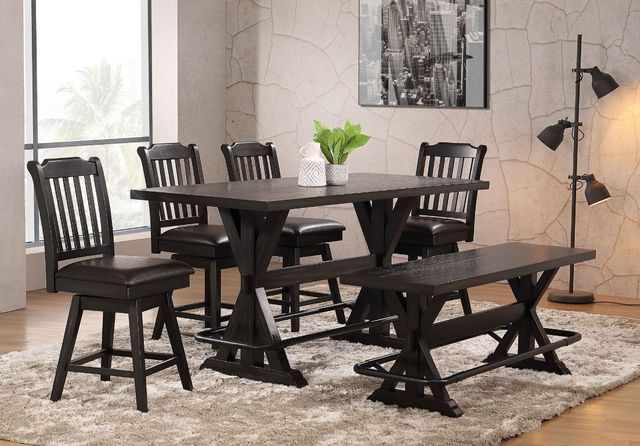 Urban Styles Furniture Memphis 6-Piece Espresso Counter Height Dining Set-0
