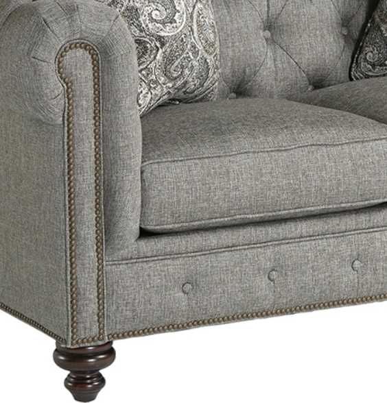 Marshfield Furniture Philip Gray Loveseat-1