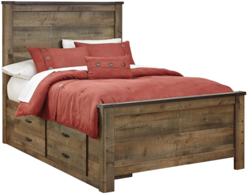 Signature Design by Ashley® Trinell 2-Piece Brown Full Panel Storage Bed Set-1