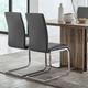 Armen Living Amanda 2-Piece Gray/Chrome Side Chair Set-2