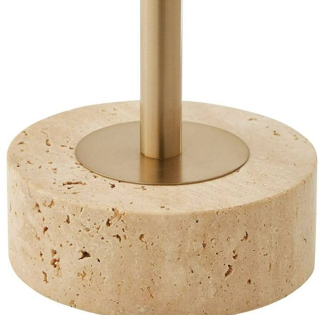 Uttermost® Dunham Brass/Travertine Buffet Lamp-3