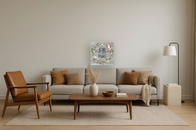 Classy Living Faithful Floral Inspiration Wall Art-1
