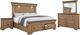 New Classic® Home Furnishings Augusta 4-Piece Rustic Brown Eastern King Storage Panel Bedroom Set -0