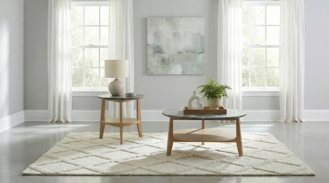 Coaster® Bradley 2-Piece Gray/Natural Coffee Table Set-1