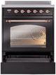 Ilve® Nostalgie II Series 30" Glossy Black Pro Style Induction Range-2