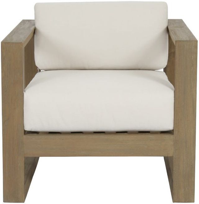 Sunset West Coastal Beige/Natural Fabric/Teak Outdoor Club Chair-2