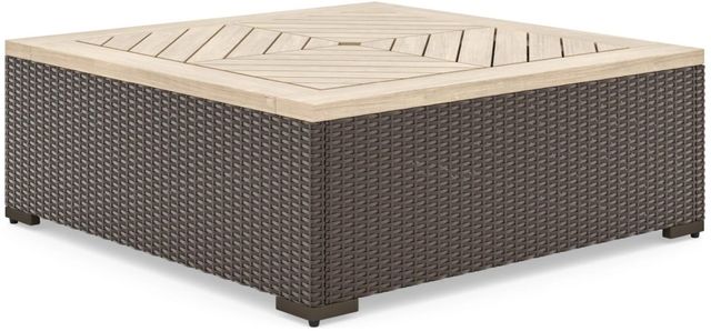 homestyles® Palm Springs Brown Outdoor Removable Top Coffee Table -0