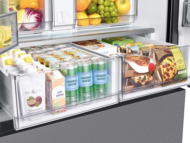 Samsung Bespoke 36 in. 30.0 Cu. Ft. Stainless Steel 3-Door French Door Refrigerator with Beverage Center™-9