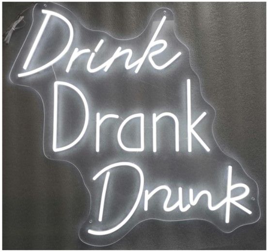 Classy Living Enlightened Drink Drank Drunk Neon Sign-0