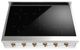 Ilve® Nostalgie II 36'' Stainless Steel Built-In Induction Rangetop with Brass Trim-0