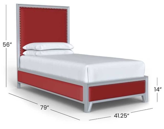 Wesley Allen Customizable Avery Twin Upholstered Panel Bed-2