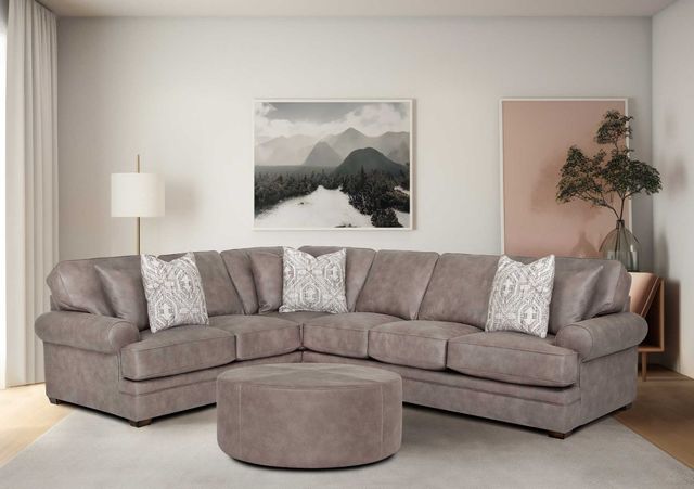 Franklin™ Brighton Scottsdale Greige Round Ottoman-2