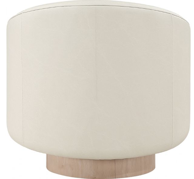Meridian Furniture Gibson Cream Vegan Leather Swivel Chair-3