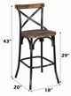 ACME Furniture Zaire Antique Black/Antique Oak Bar Chair-2