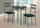 Monarch Specialties Inc. 3 Piece Black Silver Metal Dining Set-3
