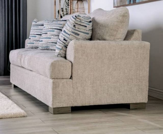 Furniture of America® Leytonstone Cream Loveseat-2